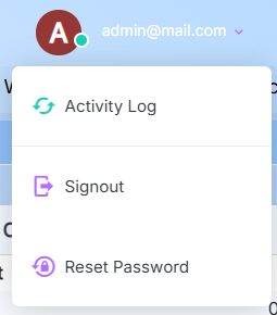 Username Icon Dropdown