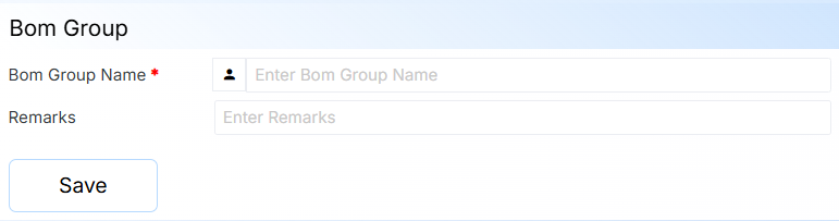 BOM GROUP FORM