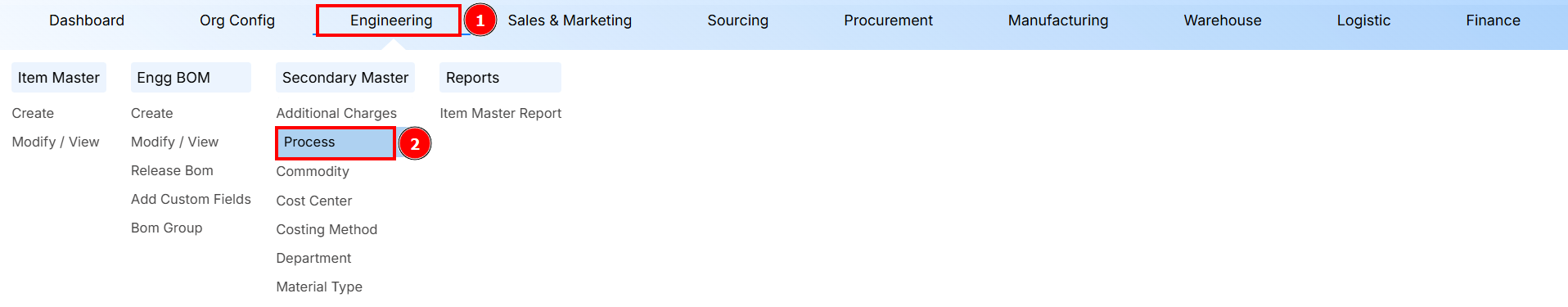Navigation to Process