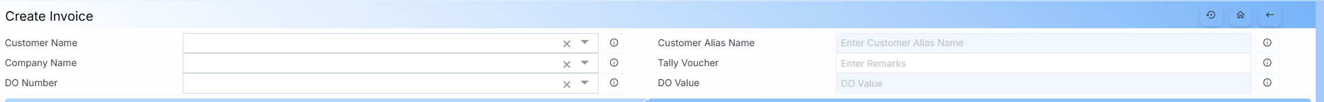 INVOICE SINGLE DO FORM