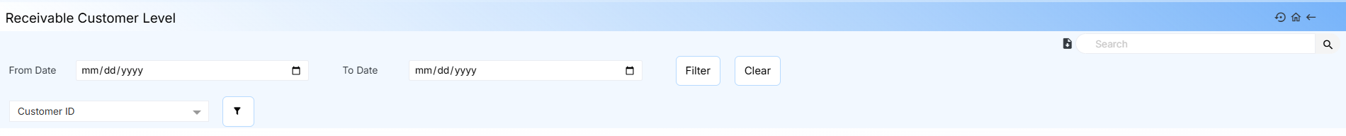 Collection Tracker Customer Level Reports Interface