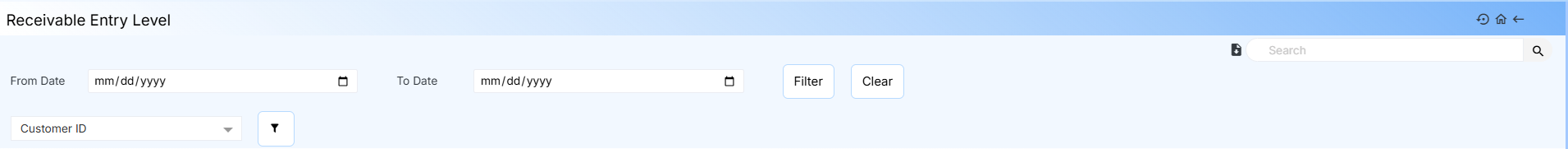 Collection Tracker Entry Level Reports Interface