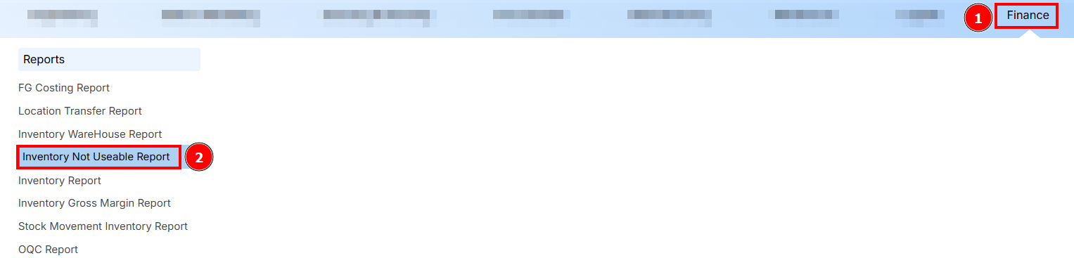 STEPS TO INVENTORY NOT USEABLE REPORT