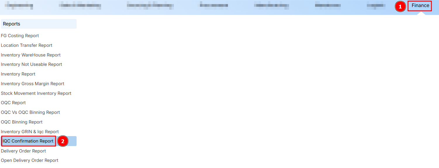 STEPS TO IQC Confirmation Reports