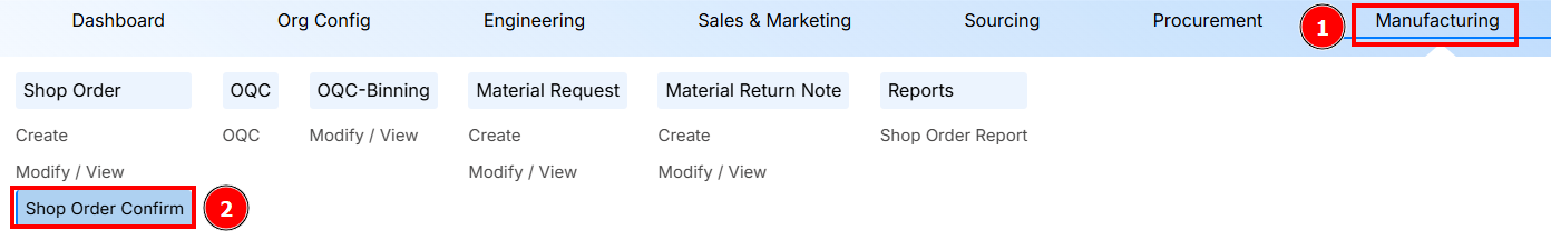 STEPS TO SHOP ORDER CONFIRM