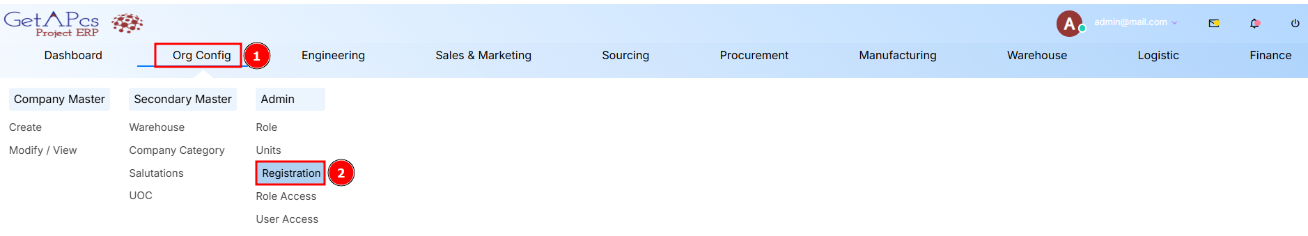 Navigation to User Registration