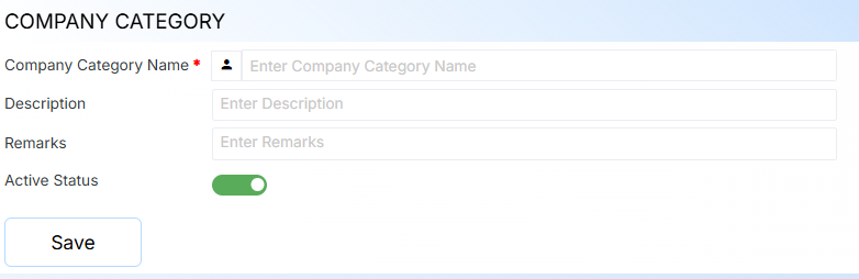 Company Category Form