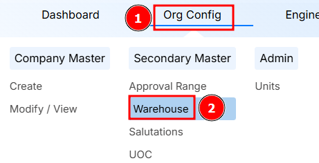Navigation to Warehouse
