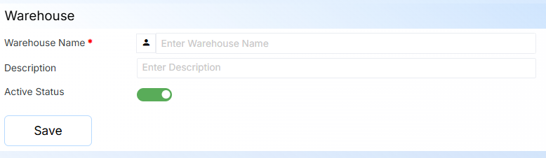 Warehouse Form