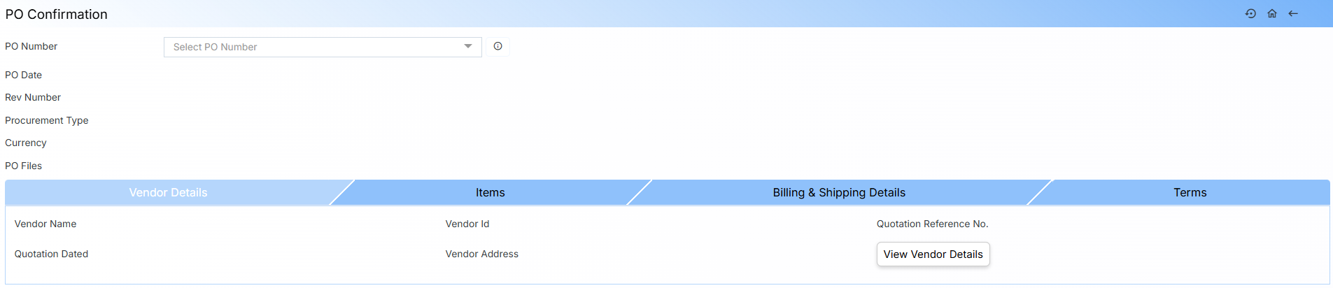 PO CONFIRMATION FORM