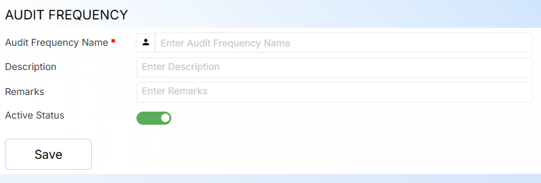 Audit Frequency Form