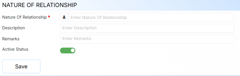 Nature of Relationship Form