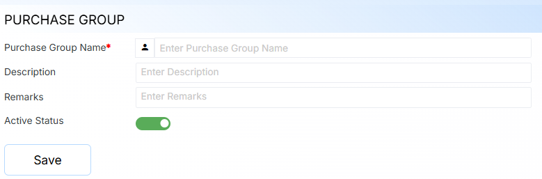 Purchase Group Form