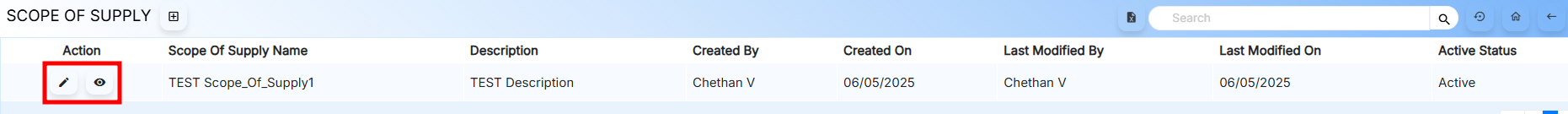 Scope of Supply Actions