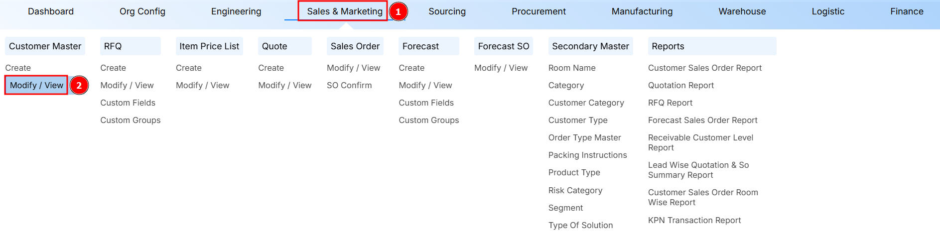 STEPS TO MODIFY/VIEW