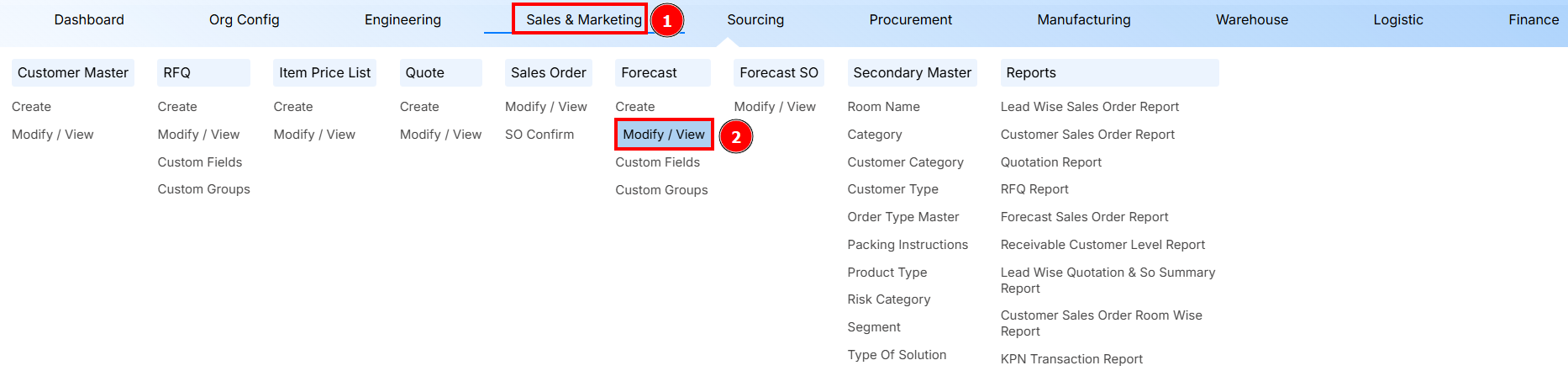 STEPS TO MODIFY/VIEW