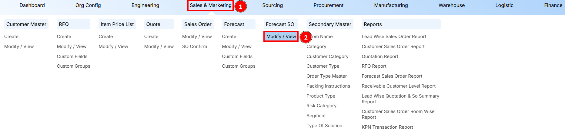STEPS TO MODIFY/VIEW