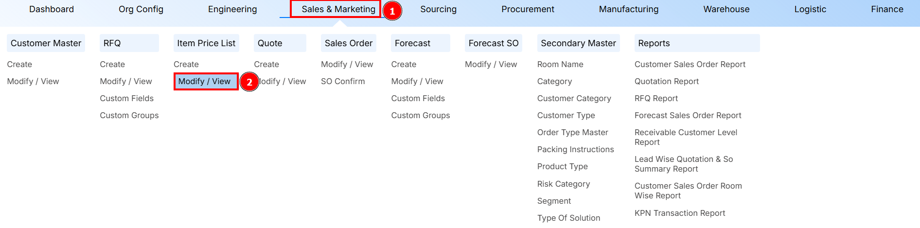 STEPS TO MODIFY/VIEW