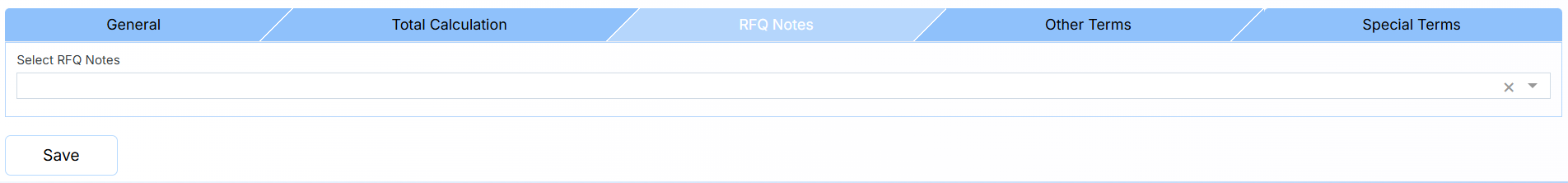 RFQ NOTES