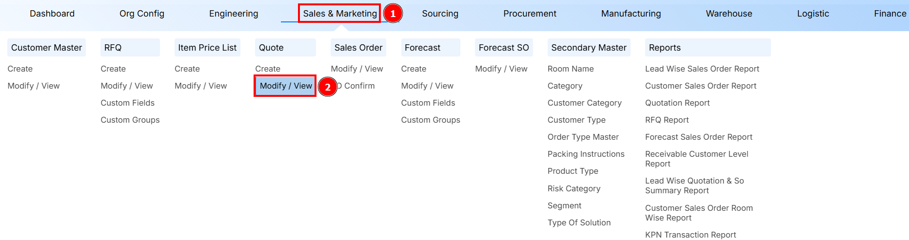 STEPS TO MODIFY/VIEW