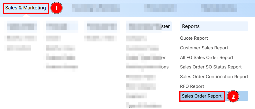STEPS FOR SALES ORDER FORECAST REPORT