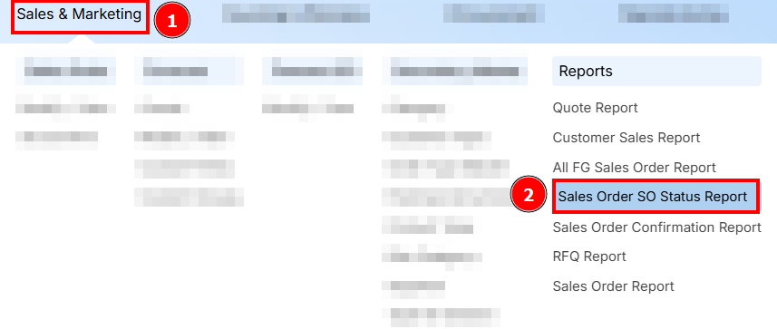 STEPS FOR SALES ORDER SO STATUS