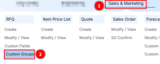 Steps for Custom Groups