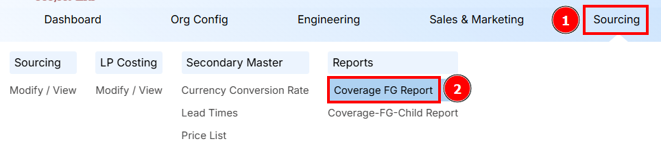 STEPS TO COVERAGE FG REPORTS
