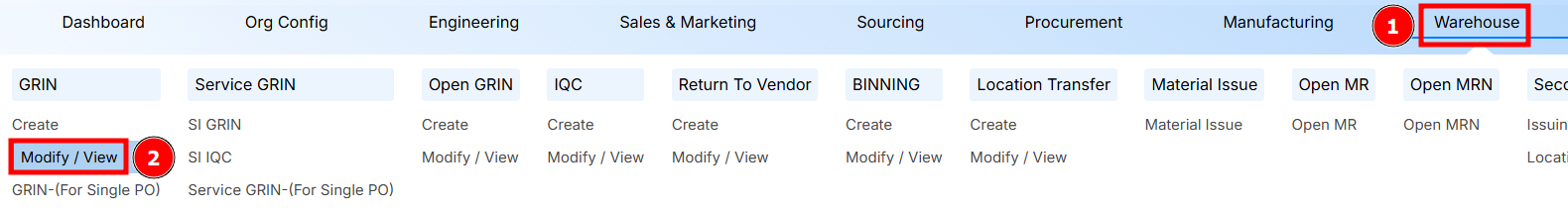 STEPS TO MODIFY/VIEW