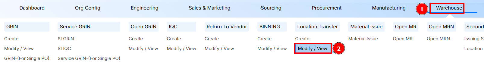 STEPS TO MODIFY/VIEW