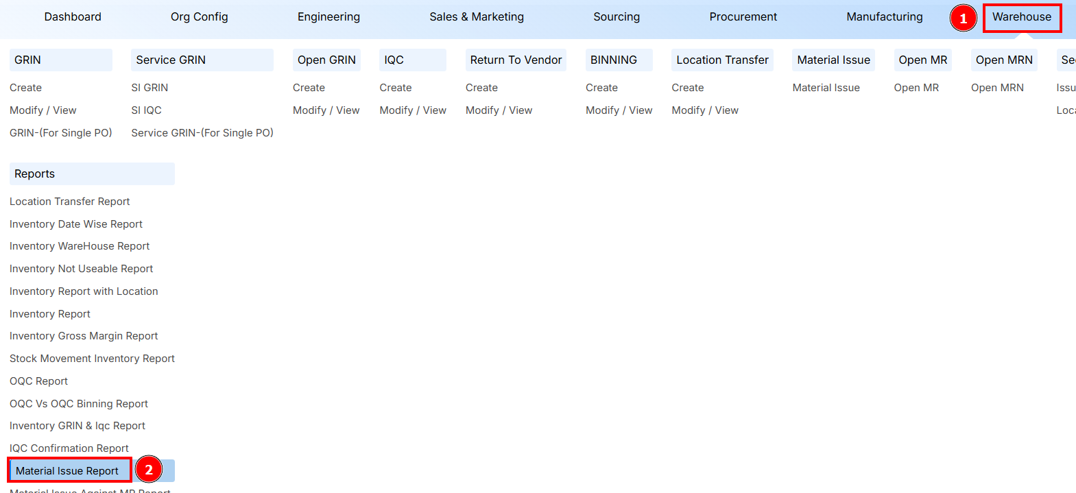 STEPS TO Material Request Reports