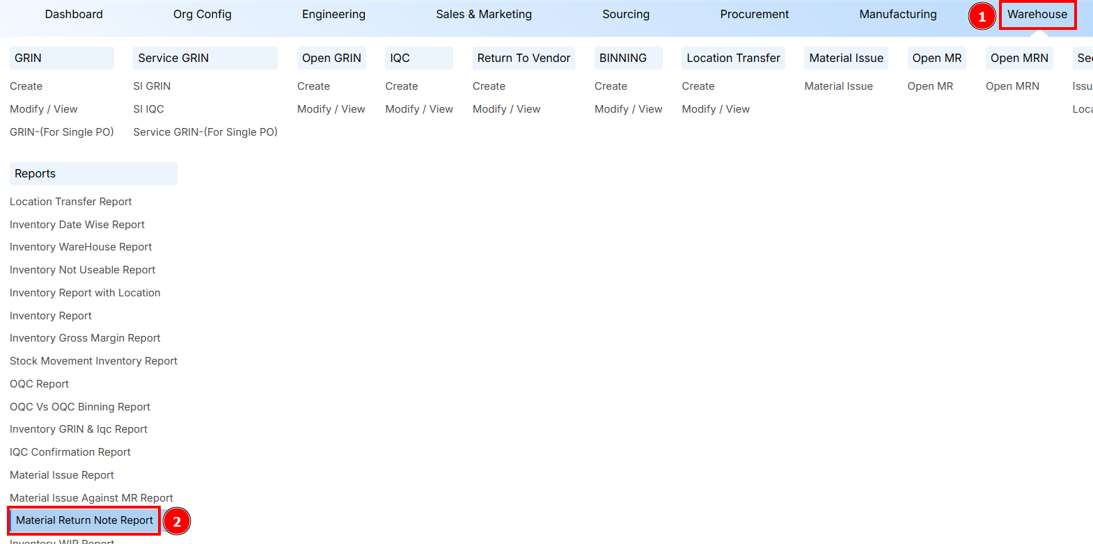 STEPS TO Material Request Reports