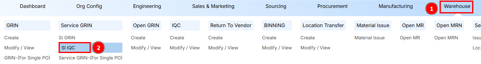 STEPS TO CREATE SERVICE ITEM IQC